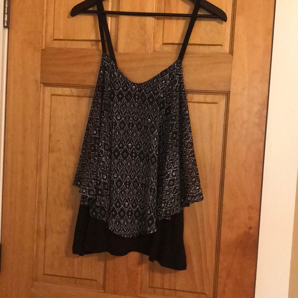 Torrid Double Layered Hidden Skull Print Tank